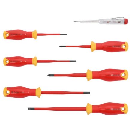 YATO Set de șurubelnițe 7 piese, izolație până la 1000 V, design subțire