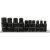 YATO Set de adaptoare pentru chei tubulare filetate cu 10 piese 1/4", 3/8"