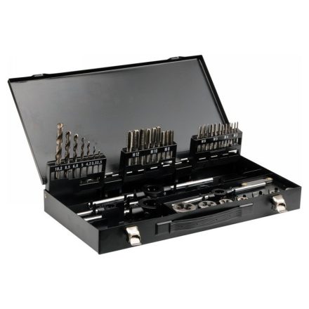 YATO Set de burghie și filiere (manual) 44 de piese HSS M3-M12