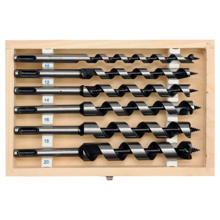 YATO Set de burghie elicoidale pentru lemn 6 piese (10-12-14-16-18-20 mm) 200 mm SDS-Plus