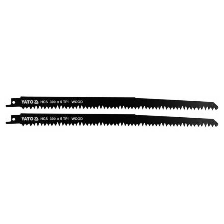 YATO Pană pentru ferastrău reciprocator pentru lemn umed 300/1,45 mm 5 TPI HCS (2 buc)