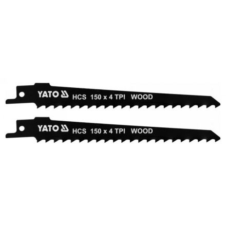 YATO Lama de fierastrau sabie pentru lemn 150/1,2 mm 4 TPI HCS (2 buc)