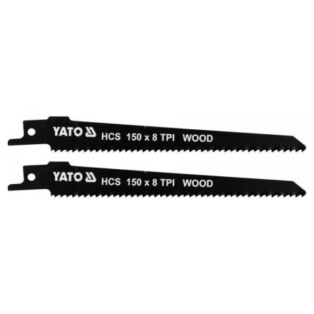 YATO Pană pentru fierăstrău cu acțiune de recul pentru lemn 150/1,0 mm 8 TPI HCS (2 buc)