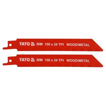 YATO Pană pentru fierăstrău cu acțiune de recul 150 mm/24TPI bimetal (2 buc)
