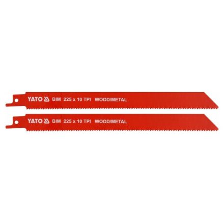 YATO Lama de fierăstrău sabie bimetalică de 225 mm/10TPI (2 buc)