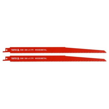 YATO Lamă pentru fierăstrău sabie 300 mm/6TPI bimetal (2 buc)