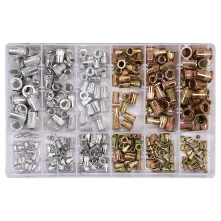 Set de piulițe cu nituri din aluminiu și oțel YATO 300 buc