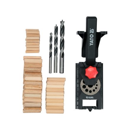 Set de template pentru gaurit YATO cu 154 piese, cu burghie si dibluri