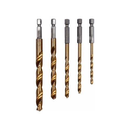 YATO Set burghie elicoidale cu prindere bit 5 piese HSS Ti