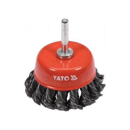 YATO Perie circulară cu ax de 65 mm torsadată