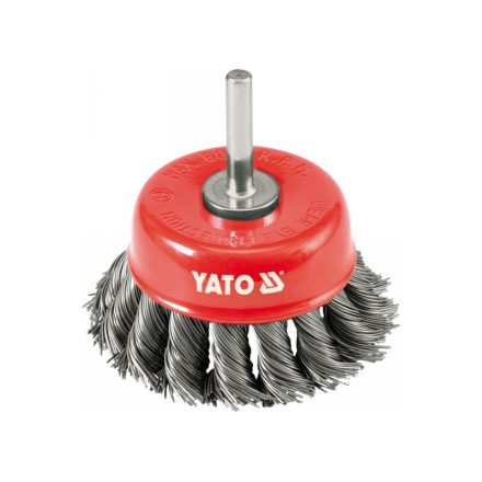 Perie cu cupe pe tijă YATO 75 mm torsadată