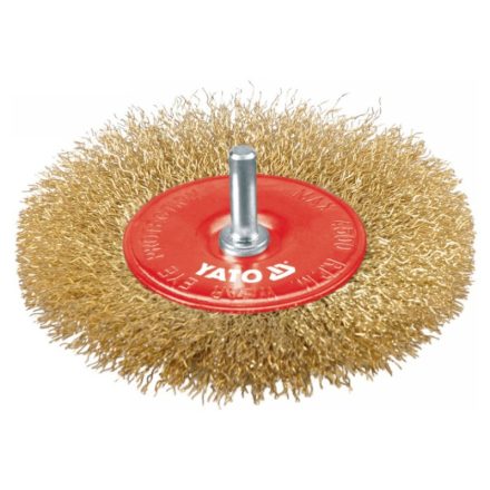 YATO Perie circulară cu ax 100 mm cu acoperire de cupru