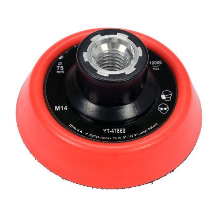 YATO Suport pentru disc abraziv cu prindere velcro 75 mm M14