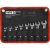 Set de chei combinate cu clichet YATO 8 piese scurte 10-19 mm