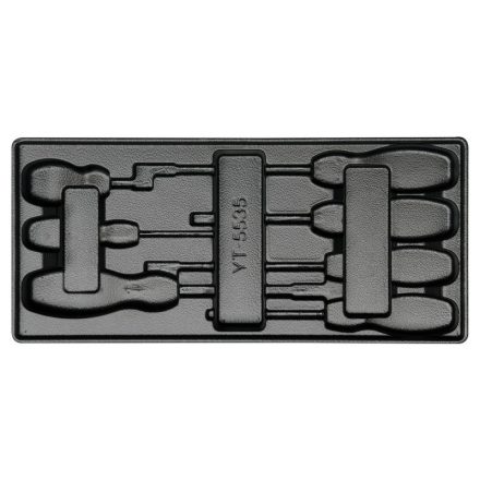 Set de șurubelnițe YATO 7 părți CrMo plat (inserție sertar fără unealtă)