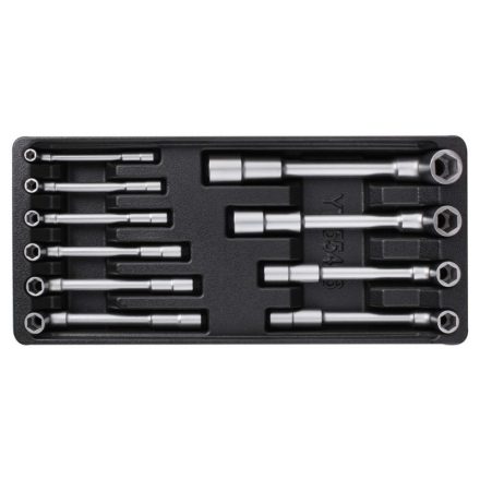 YATO Set chei tubulare 10 bucăți 7-19 mm CrV (inserție sertar)