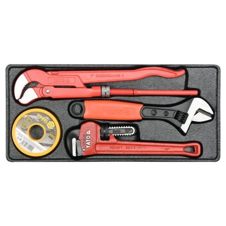 Set de scule pentru instalații sanitare YATO 4 părți (inserție pentru sertar)