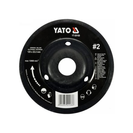 YATO Disc de raspa medie #2 125 x 22,2 mm