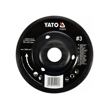 Disc de polizare fin YATO #3 125 x 22,2 mm