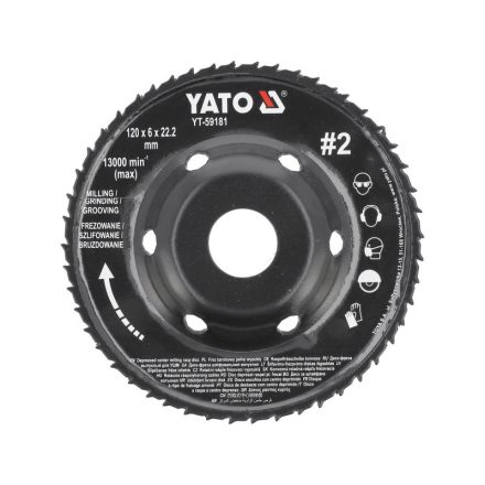 YATO Disc cu răzuitoare mediu #2 120 x 22,2 mm