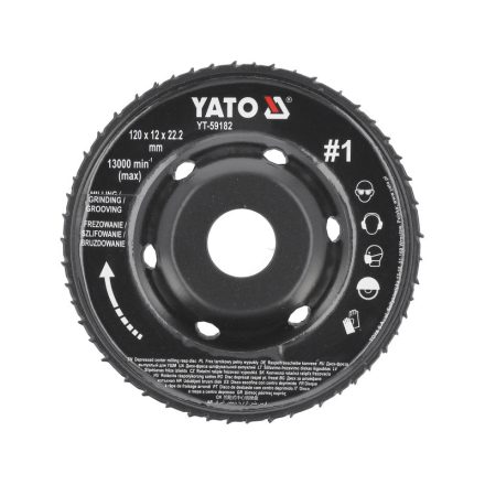 YATO Disc de șmirghel brut #1 120 x 22,2 mm
