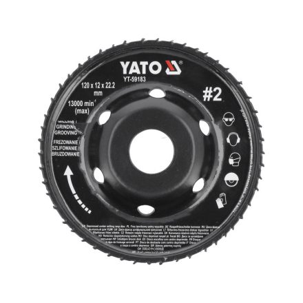 YATO Disc abraziv mediu #2 120 x 22,2 mm