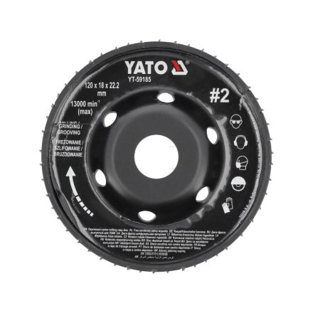 YATO Disc abraziv cu rășină mediu #2 120 x 22,2 mm