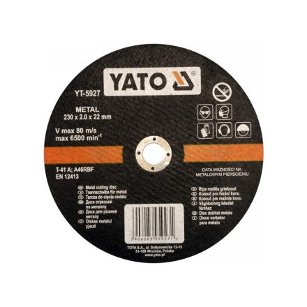 YATO Disc de tăiere pentru metal 230 x 2,0 x 22 mm