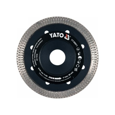 YATO Disc de tăiere cu diamant 115 x 1,6 x 10 x 22,2 mm continuu