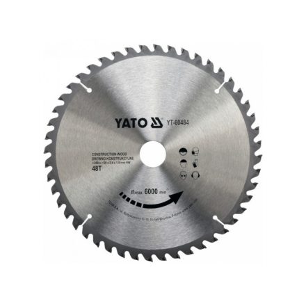 YATO Disc de tăiere pentru lemn 250 x 30 x 1,8 mm / 48T