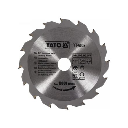 YATO Disc de tăiere pentru lemn 140 x 20 x 2,0 mm / 16T
