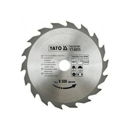 YATO Disc de tăiat pentru lemn 160 x 20 x 2,0 mm / 18T