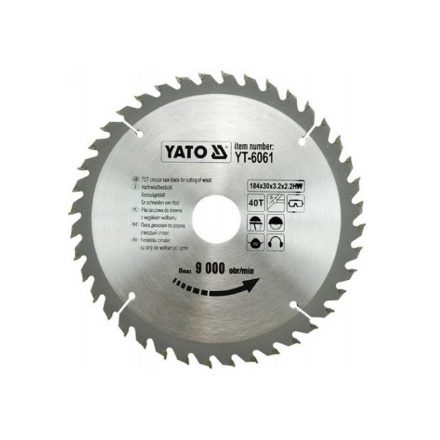 Disc de taiere pentru lemn YATO 184 x 30 x 2,2 mm / 40T