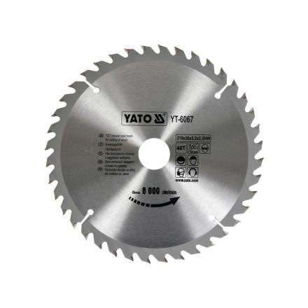 YATO Disc de tăiere pentru lemn 210 x 30 x 2,2 mm / 40T