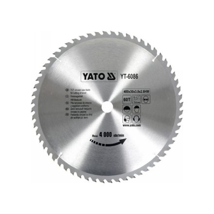 YATO Disc de tăiere pentru lemn 400 x 30 x 2,8 mm / 60T