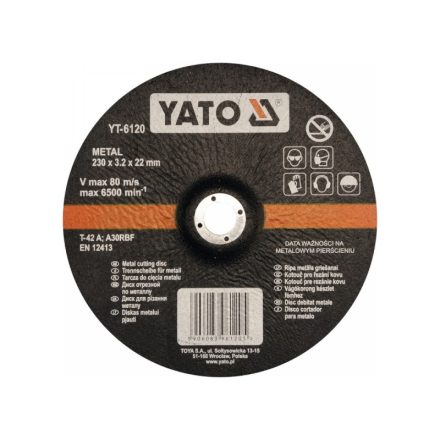 YATO Disc de tăiere pentru metal 230 x 3,2 x 22,2 mm