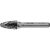 YATO Freză turbionată pentru metal, 10 mm, cilindrică încovoiată