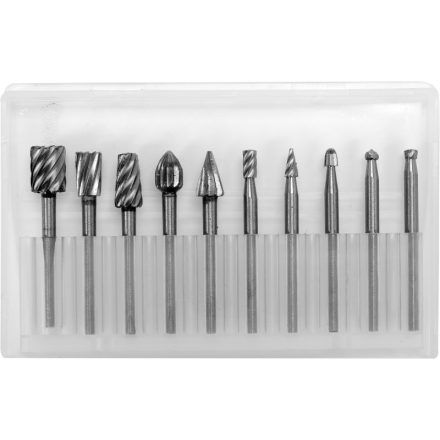 YATO Set de freze turbo 10 piese pentru metal (cu tijă de 3,2 mm)