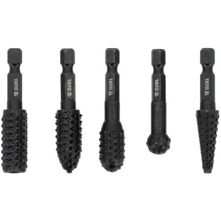 YATO Set de freze turbo pentru lemn cu 5 piese cu prindere de bit