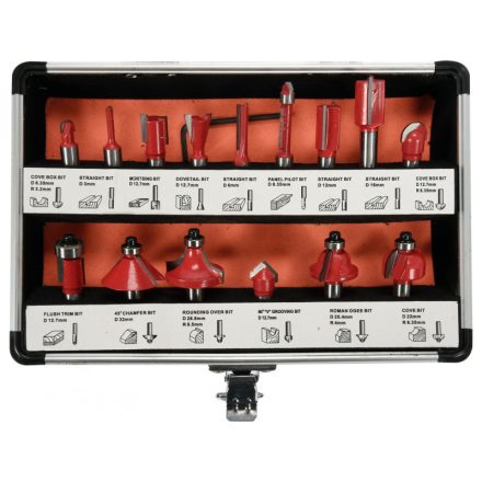 YATO Set de freze de sus 15 piese 8 mm