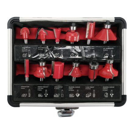 YATO Set de freze pentru router, 12 piese, 6 mm