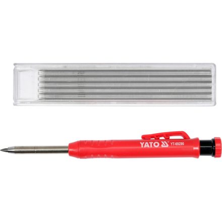 YATO Creion de tâmplărie cu carcasă metalică reîncărcabil 150 mm + 6 mine de rezervă