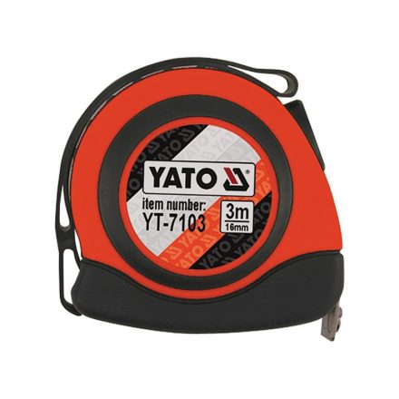 Bandă de măsurat YATO 3 x 16 mm, magnetică, acoperită cu nailon