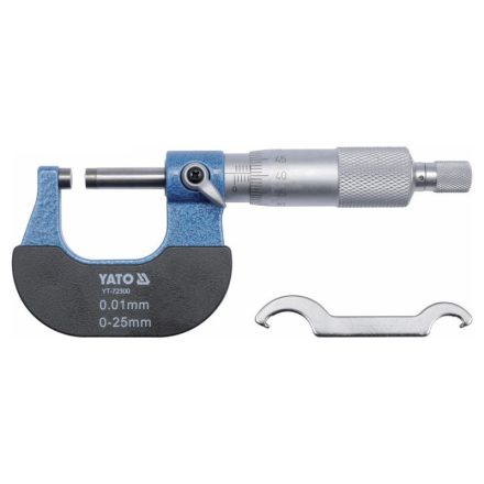 Micrometru YATO 0-25 mm +/-0,01 mm mecanic