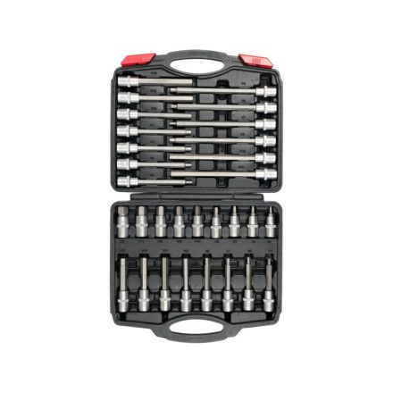 YATO Set chei tubulare cu bit 30 piese Imbus 1/2" 5-19 mm CrV