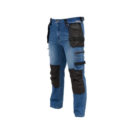 Blugi de protectie YATO Work pantaloni lungi marimea L 17 buzunare albastru inchis