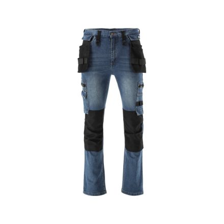 YATO Blugi de siguranță la locul de muncă pantaloni lungi mărimea L/XL 17 buzunare albastru închis