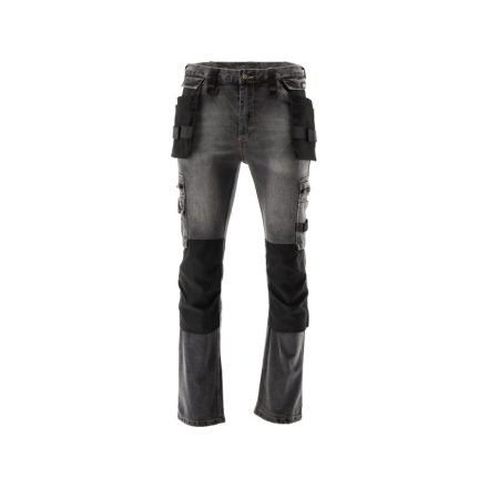 YATO Work safety jeans pantaloni lungi marimea S 17 buzunare gri