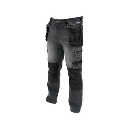 Blugi de protectie YATO Work pantaloni lungi marimea L 17 buzunare gri