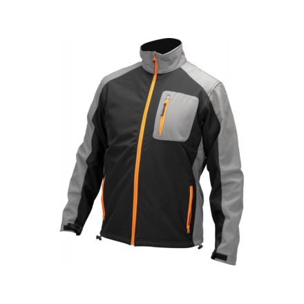 Jachetă softshell YATO de siguranță la locul de muncă negru-gri mărimea 2XL cu 3 buzunare